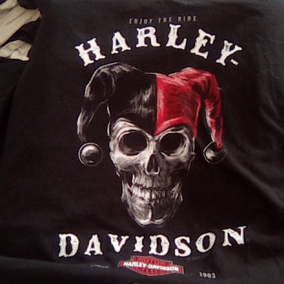 Harley Davidson skull jester tee NWOT  UNISEX - Picture 1 of 9